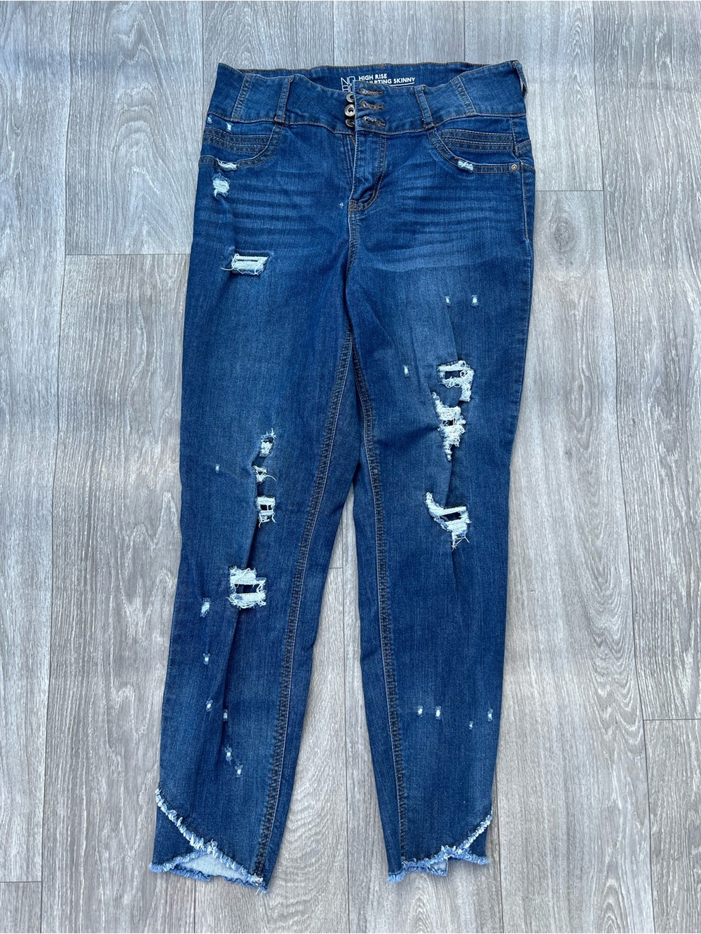 NOBO High Rise Juniors Sculpting Disressed Skinny jeans size 13